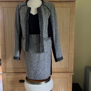 WHBM Tweed Moto Jacket and matching skirt